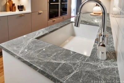 9 Foot Hermes Grey Kitchen Countertops high quality