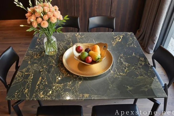 Full Half Moon Black Marble Table Tops suppliers