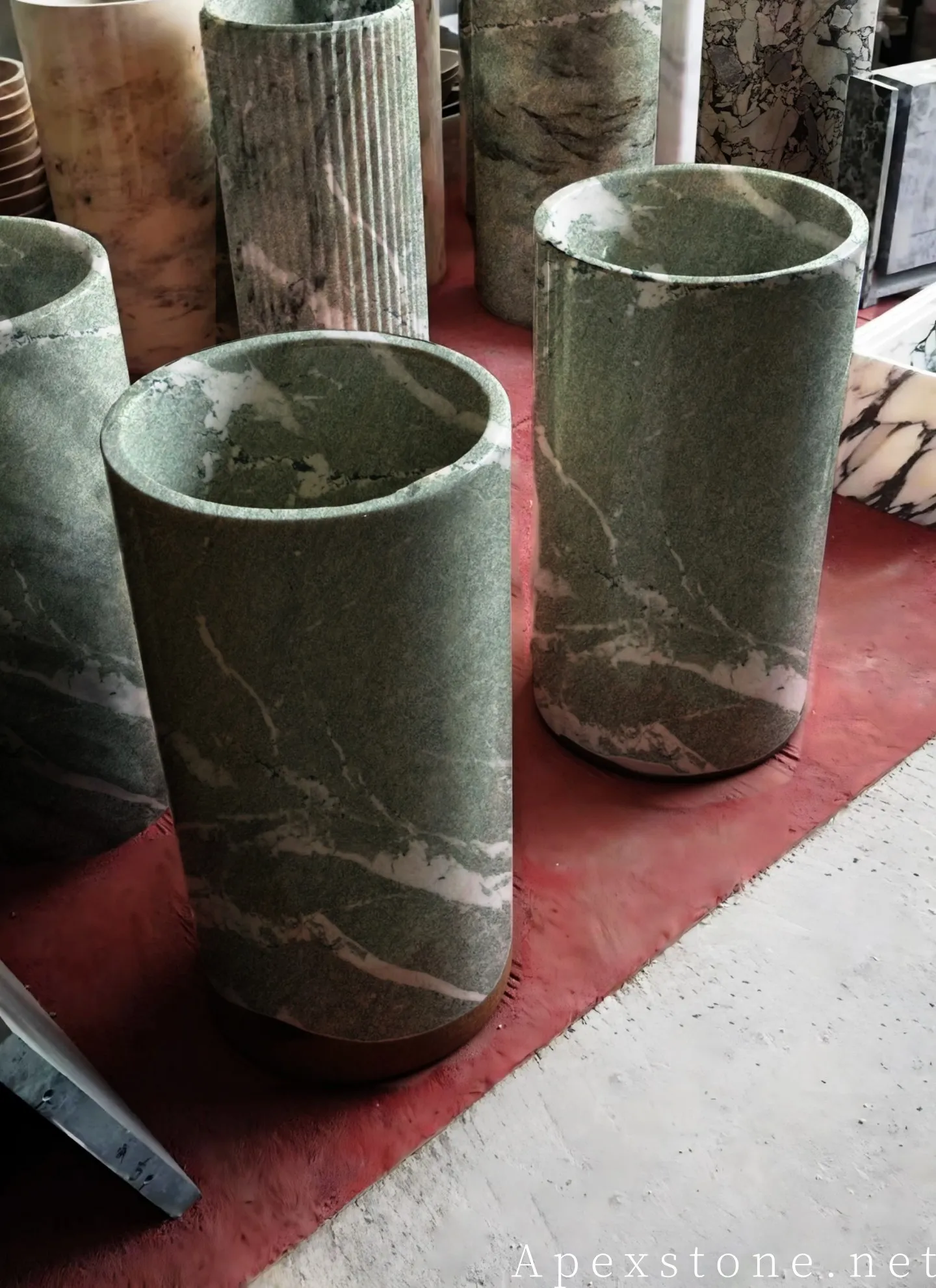 GlacierGreenMarblepedestalsinks206 GlacierGreenMarblepedestalsinks206